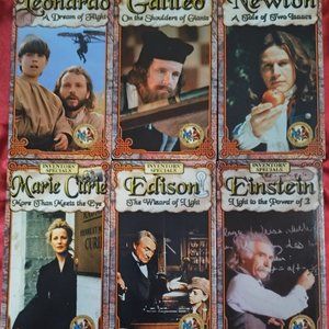 Inventors Specials EINSTEIN EDISON NEWTON GALILEO MARIE CURIE VHS VIDEOTAPE LOT
